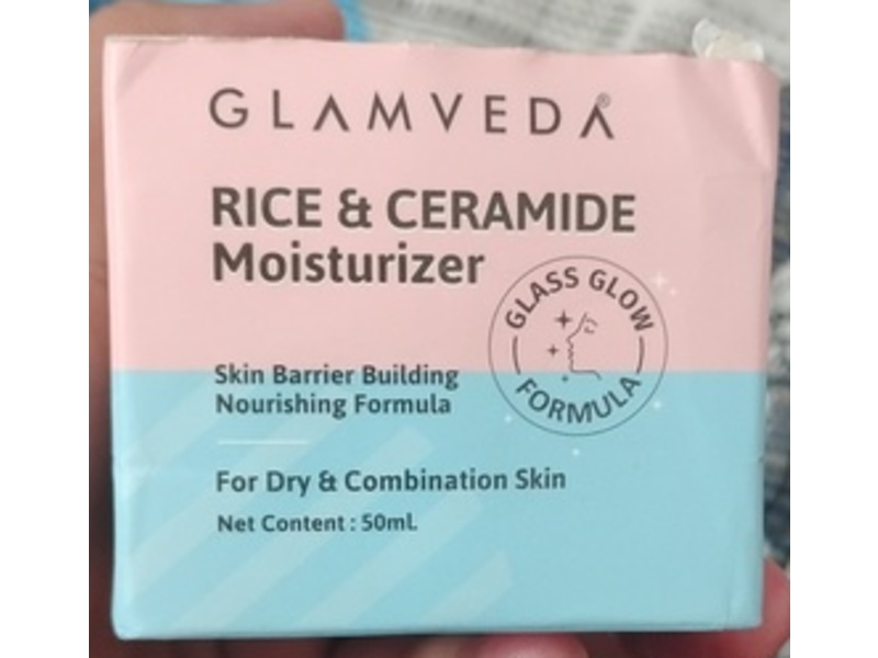 Glamveda Moisturizer, Rice & Ceramide, 50 mL