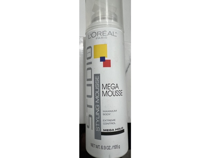 L’Oreal Paris Studio Styling Mega Mousse, Mega Hold, 6.9 oz/195 g