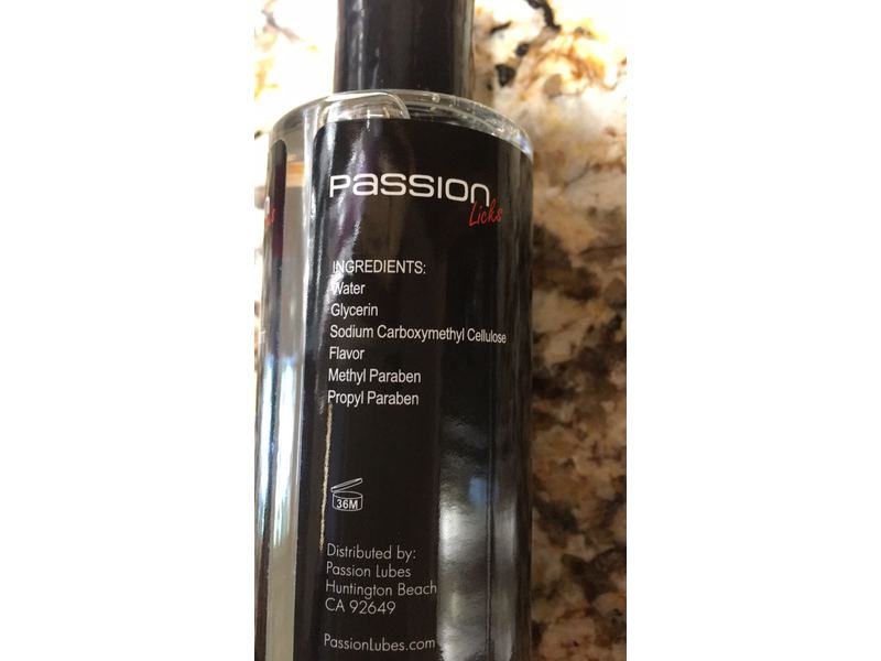Passion Lubes Licks Water Based Flavored Lubricant, Candy Apple Ingredients  and Reviews