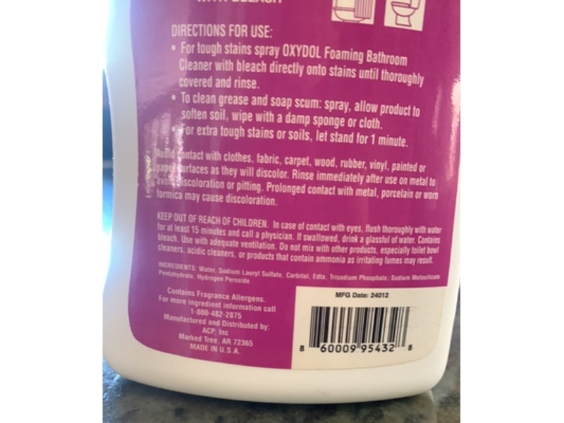 Oxydol Foaming Bathroom Cleaner, 32 fl oz/946 mL