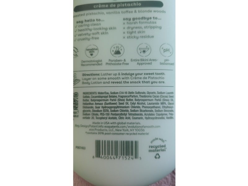 EOS Shea Butter Cashmere Body Wash, Creme De Pistachio, 6 fl oz/473 mL
