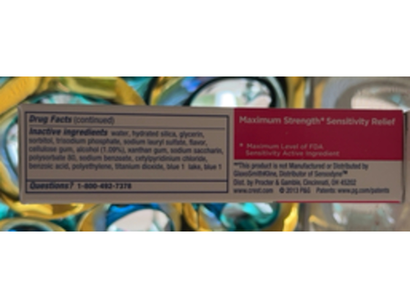 Crest Sensi-Relief Whitening Plus Scope Toothpaste, Minty Fresh, 0.85 oz/24 g