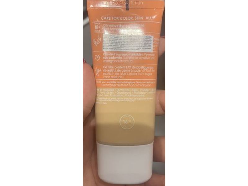 Sephora Natural Glow + Hydration Foundation, 16 Y Golden Light, 1.01 fl oz/30 mL