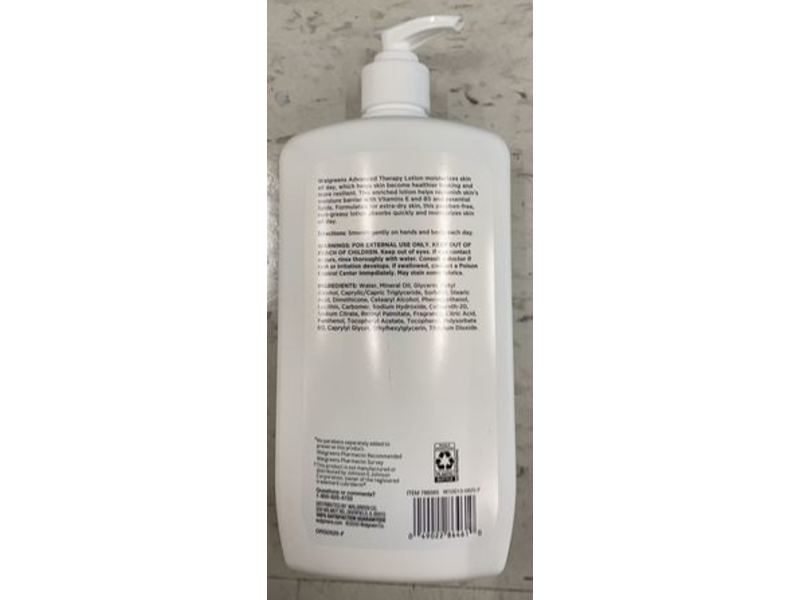 Walgreen Advanced Therapy Lotion, Vitamin E & B5, 24 fl oz/709 ml