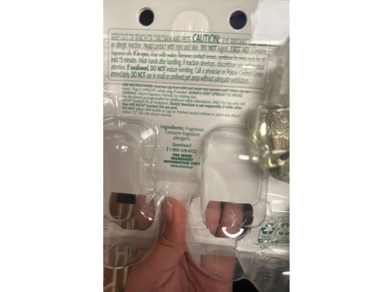 Air Wick Infused Natural Essential Oil Air Freshener Refills, Fresh Linen, 4.02 fl oz/120 mL, 6 Count