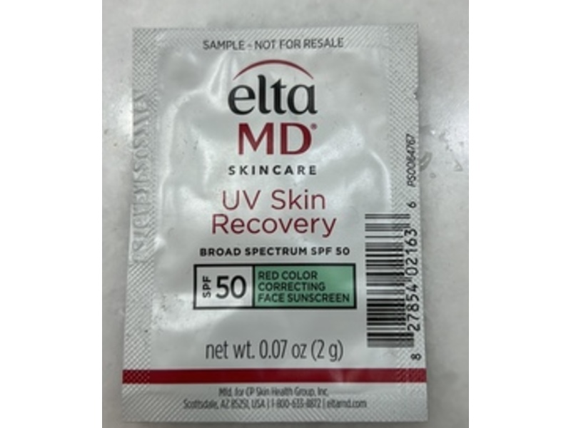 Eltamd UV Skin Recovery Red Color Correcting Face Sunscreen, SPF 50, 0.07 oz/2 g