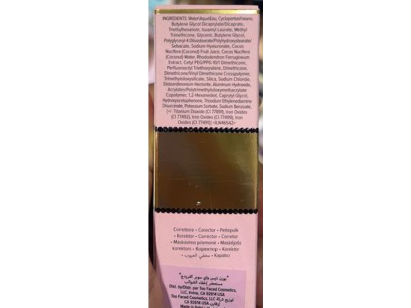 Too Faced Born This Way Super Coverage Concealer, Golden, 0.50 fl oz/15 mL