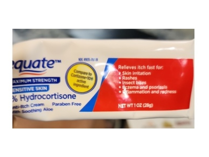 Equate Maximum Strength Anti-Itch Cream, 1% Hydrocortisone, Aloe, 1 oz/28 g