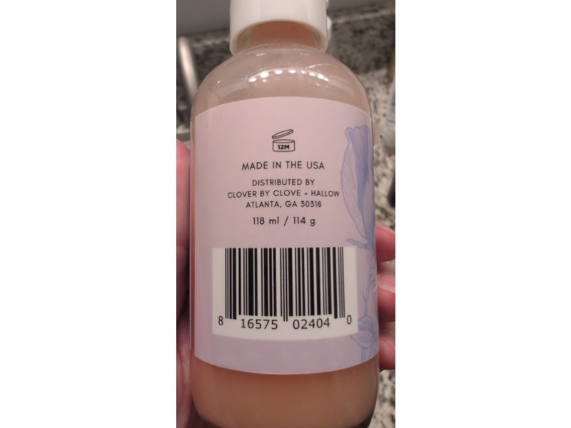 Clover By Clove + Hallow Gentle Rosewater Cleanser, Rose Suds, 118 mL