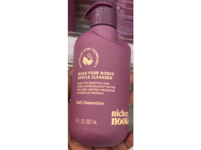 Niches & Nooks Wash Your Nooks Gentle Cleanser, Soft Clementine, 7 fl oz/207 mL