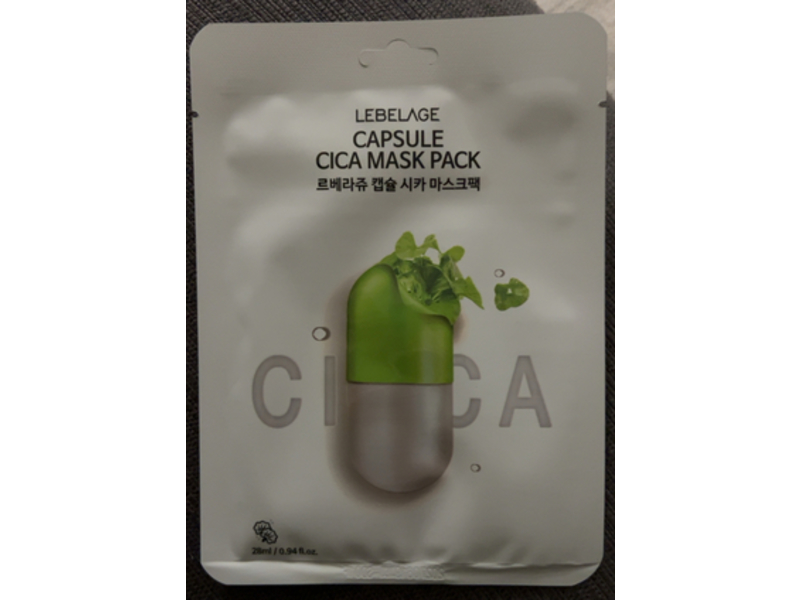 Lebelage Capsule Cica Mask Pack, 0.94 fl oz/28 mL