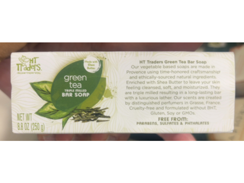 Ht Traders Green Tea Triple Milled Bar Soaps, 8.8 oz/250 g
