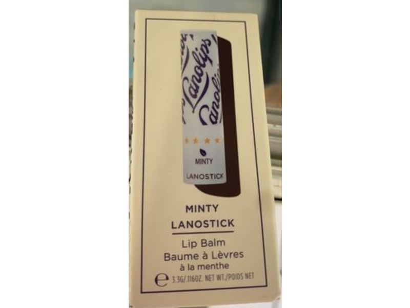 Lanolips Lanostick Lip Balm, Minty , 0.116 oz/3.3 g