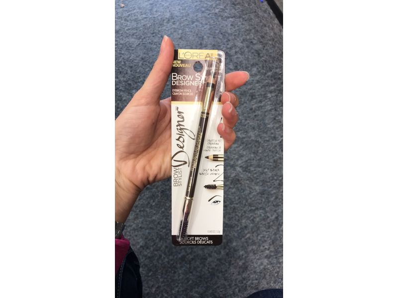 L'Oreal Paris Brow Stylist Designer Brow Pencil, Dark Brunette 315, 0.04 oz