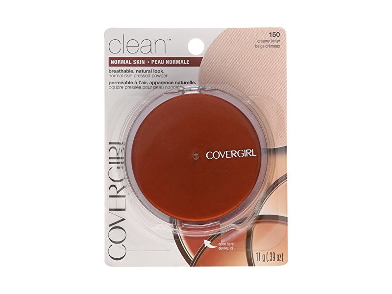 CoverGirl Clean Pressed Powder, Creamy Beige (150), 11g