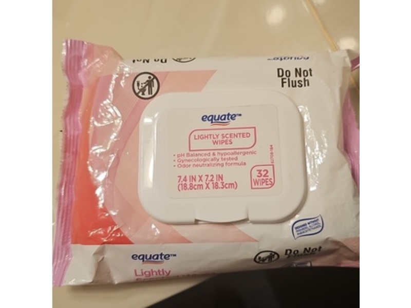 Equate Lightly Scented Wipes, 32 Count