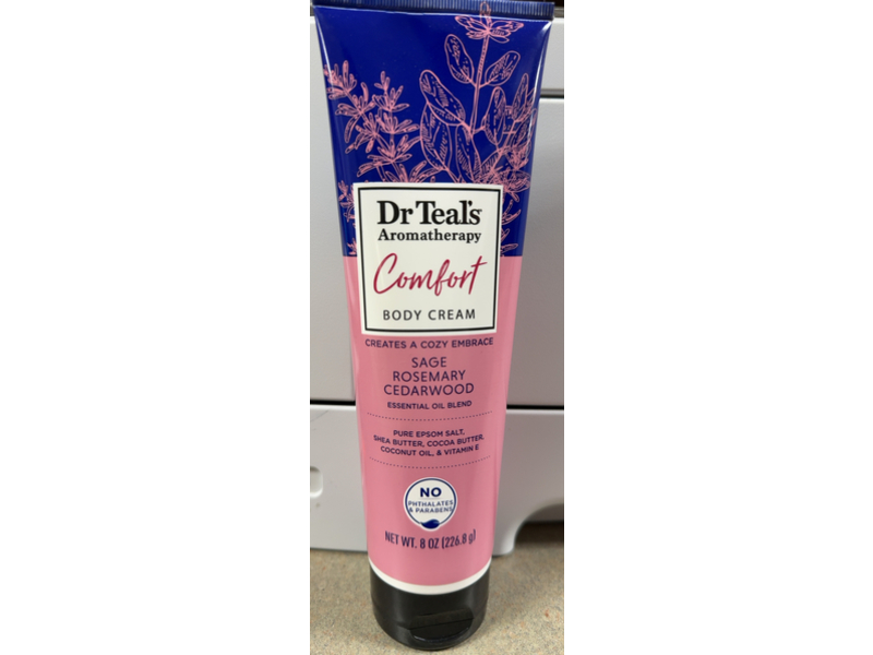 Dr. Teal's Aromatherapy Comfort Body Cream, Sage + Rosemary + Cedarwood, 8 oz/226.8 g