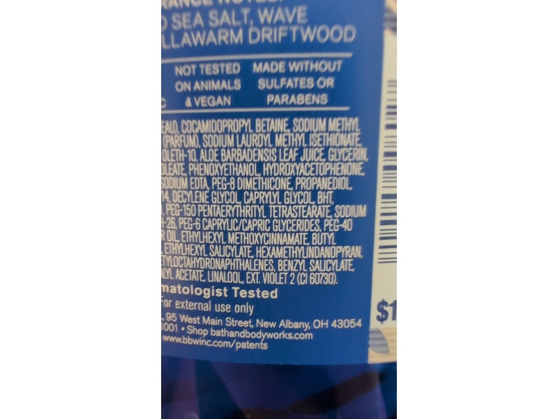 Bath & Body Works Body Wash, Coastal Dreaming, 10 fl oz/295 mL