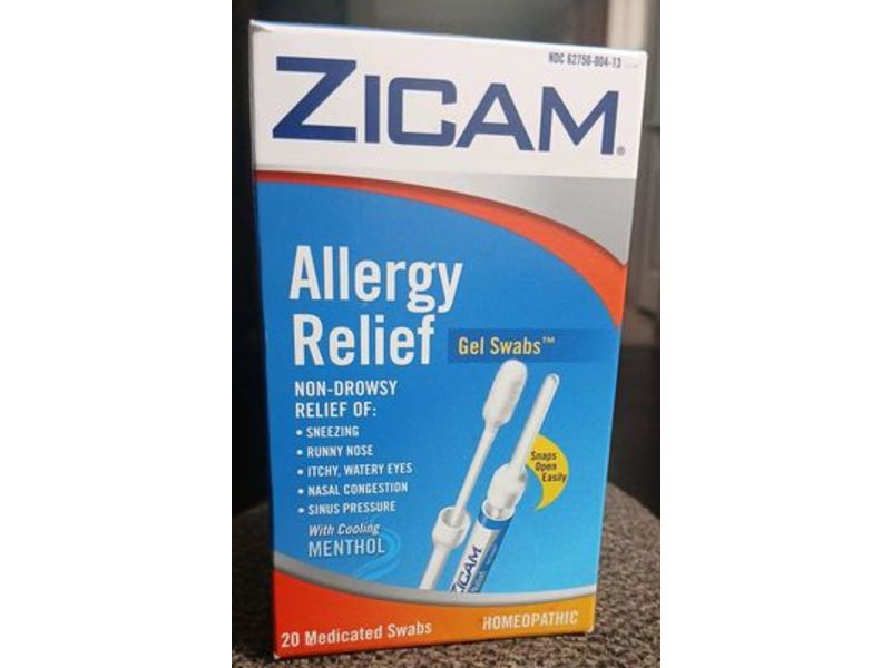 Zicam Allergy Relief Gel Swabs with Cooling Menthol, 20 Count