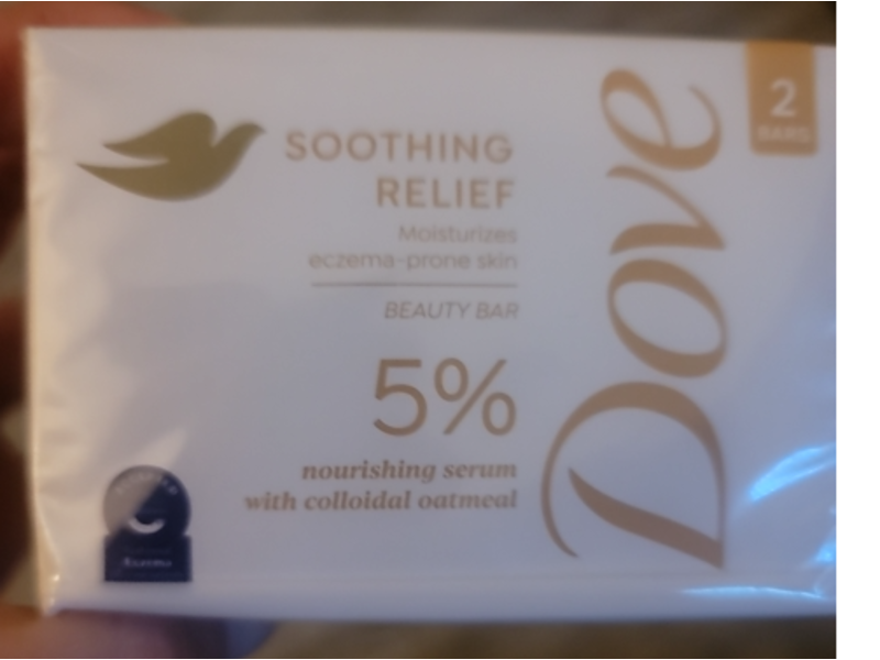 Dove Soothing Relief Beauty Bar Soap, 3.75 oz/106 g, Pack Of 2