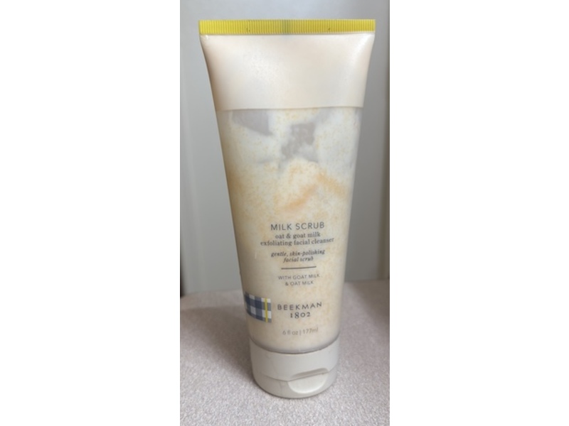 Beekman 1802 Milk Scrub Facial Cleanser, Oat + Goat Milk, 6 fl oz/177 mL