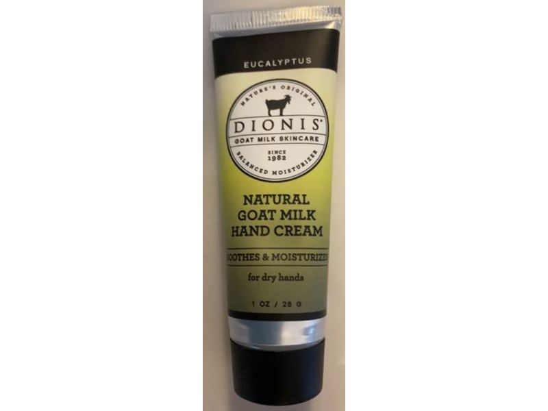 Dionis Natural Goat Milk Hand Cream, Eucalyptus, 1 oz