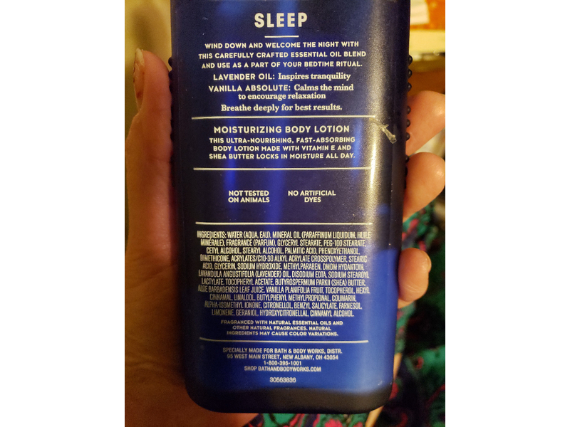 Bath & Body Works Aromatherapy Moisturizing Body Lotion, Sleep, 6.5 fl oz/192 mL