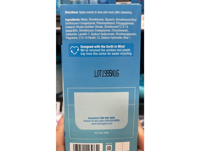 Neutrogena Hydro Boost Water Gel Duo, Hyaluronic Acid, 1.7 fl oz/48 g