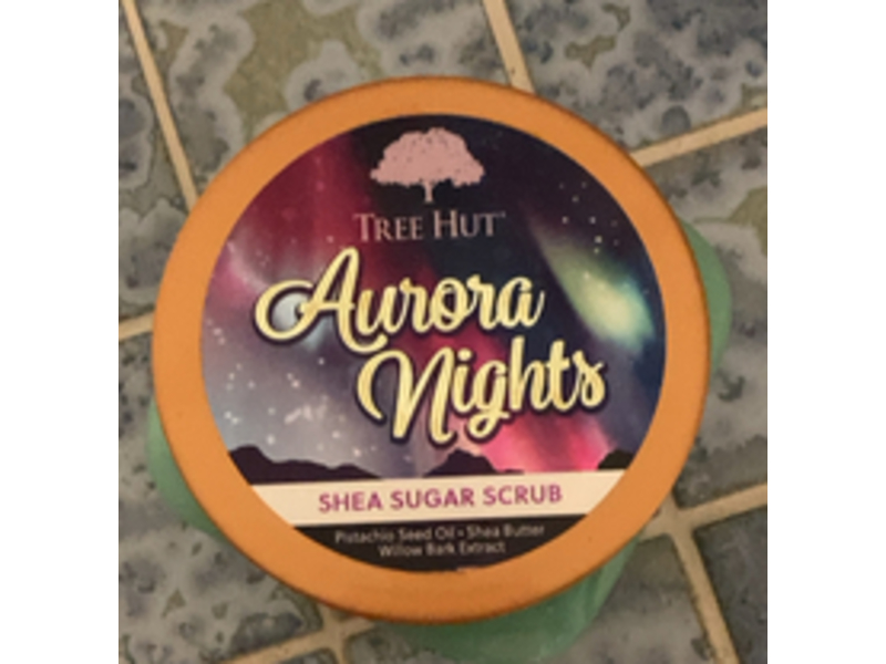 Tree Hut Aurora NIghts Shea Sugar Scrub, Pistachio Seed Oil, Willow Bark Extract & Shea Butter, 18 oz/510 g
