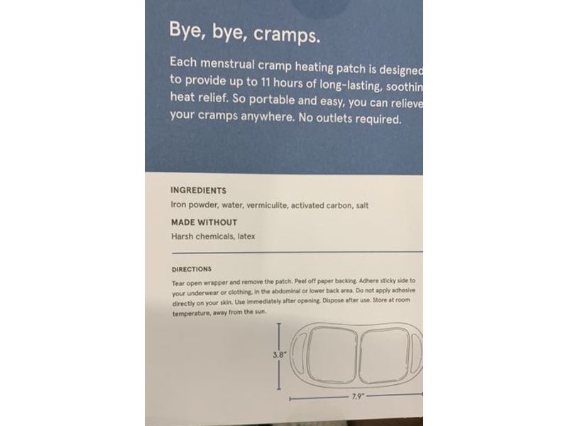 Lola Menstrual Cramp Heating Patch, 3 Count