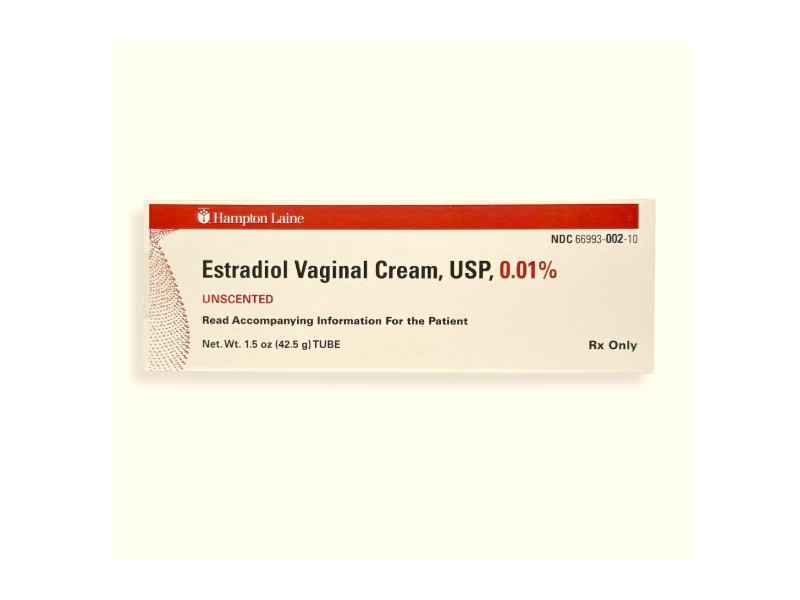 Estradiol Vaginal Cream, USP, 0.01%, 42.5 g, Hampton Laine (RX)