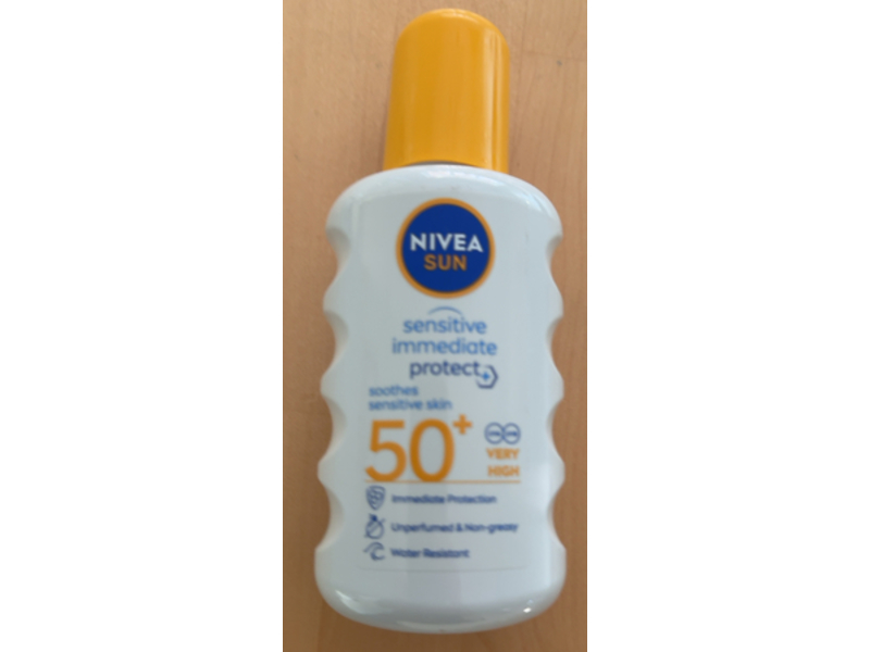 Nivea Sensitive Immediate Protect Sunscreen, SPF 50 +, 200 mL
