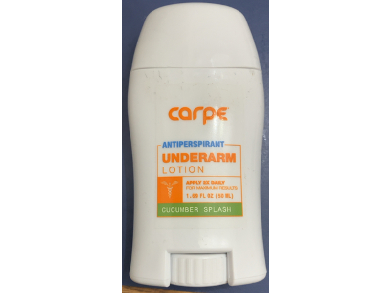 Carpe Antiperspirant Underarm Lotion, Cucumber Splash, 1.69 fl oz/50 mL
