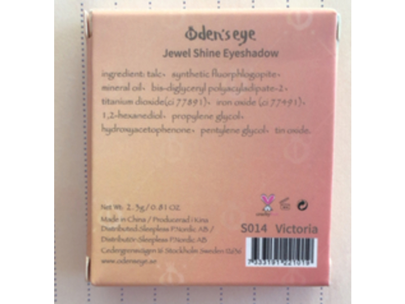 Oden's Eye Jewel Shine Eyeshadow, Victoria, 0.81 oz/2.3 g
