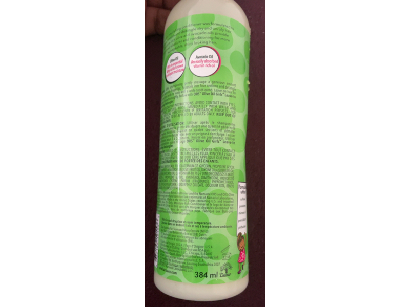 ORS Olive Oil Girls Moisture-Rich Conditioner, Avocado Oil, 13 fl oz/384 mL