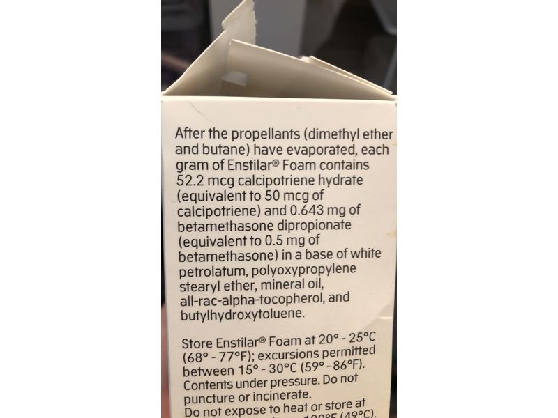 Enstilar (calcipatriene and betamethasone dipropionate) Foam 0.0005%/0.064%, 60 g Leo Pharma (RX)