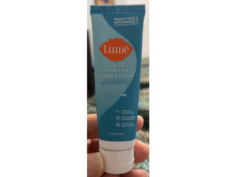 Lume Acidified Body Cream, 1 fl oz/30 mL