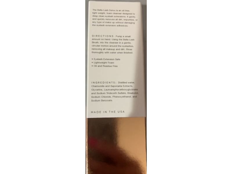 Bella Lash Detox Gentle Foaming Cleansing, 120 mL