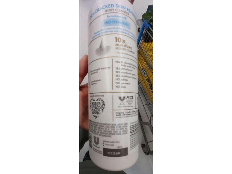 Dove Body Love Dry-Cracked Replenish Body Cleanser, 17.5 fl oz/517 mL