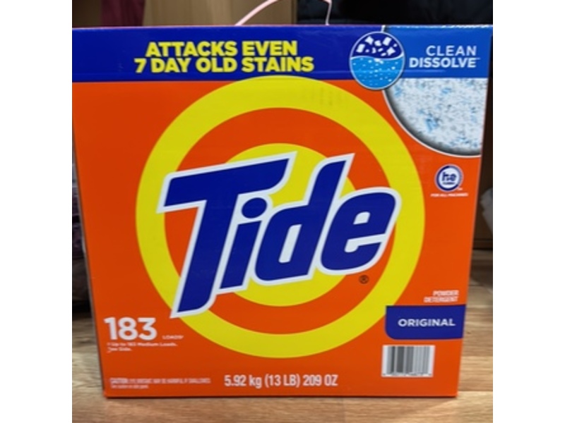 Tide Powder Detergent ,Original, 209 oz/5.92 Kg, 183 Loads