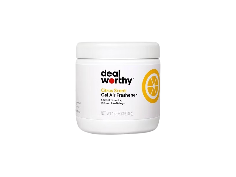 Deal Worthy Gel Air Freshener, Citrus Scent, 14 oz/396.9 g
