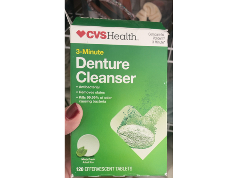 CVS Health Denture Cleanser, Mint Fresh, 120 Tablets