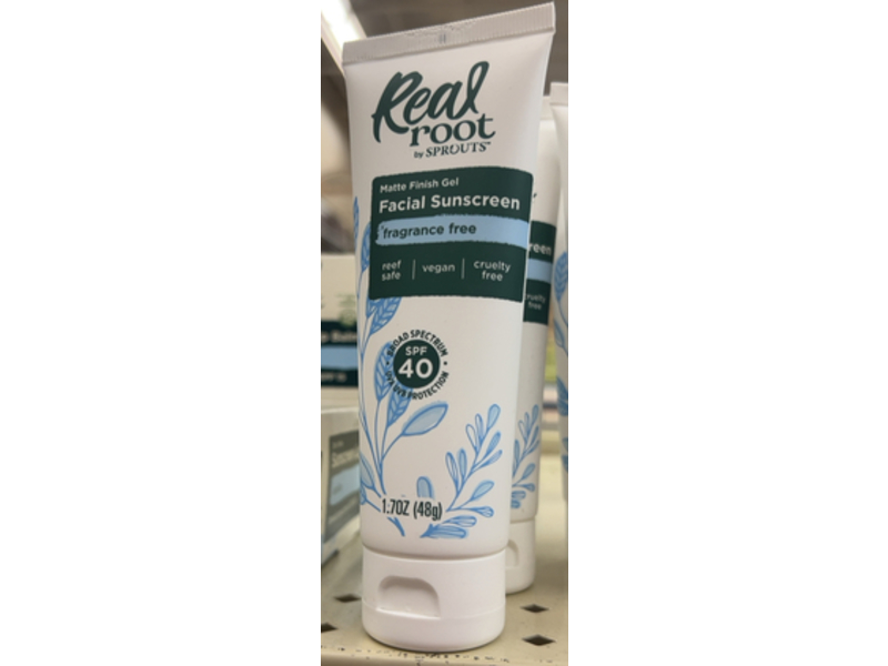 Real Root By Sprouts Facial Sunscreen, SPF 40, 1.7 oz/48 g