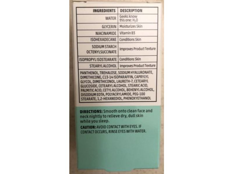 Derma Geek Nourishing Facial Night Cream, 3.5 %, 0.5 fl oz/15 mL