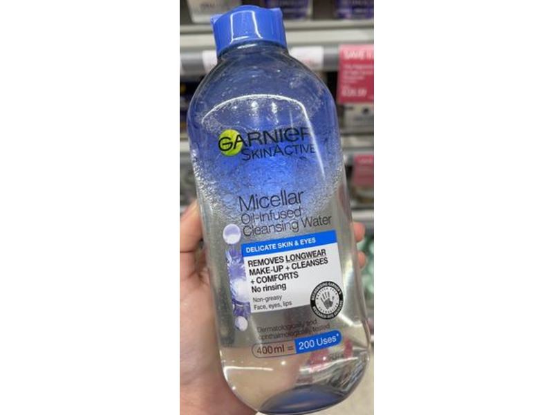 Garnier Skinactive Micellar Oil-Infused Cleansing Water, Delicate Skin & Eyes, 400 ml