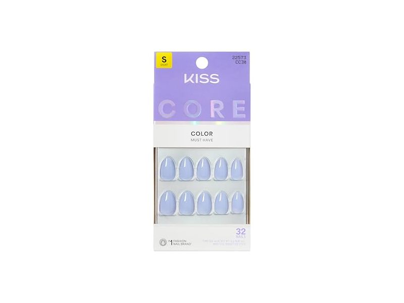 Kiss Core Color Press On Nails Kit, Flee, 32 Count