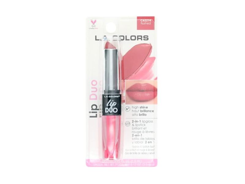 L.A. Colors Lip Duo, Flushed, 0.12 oz/1.5 mL