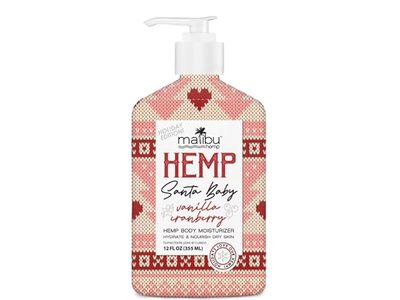 Malibu Hemp Santa Baby Body Moisturizer, Vanilla Cranberry, 12 fl oz/355 mL