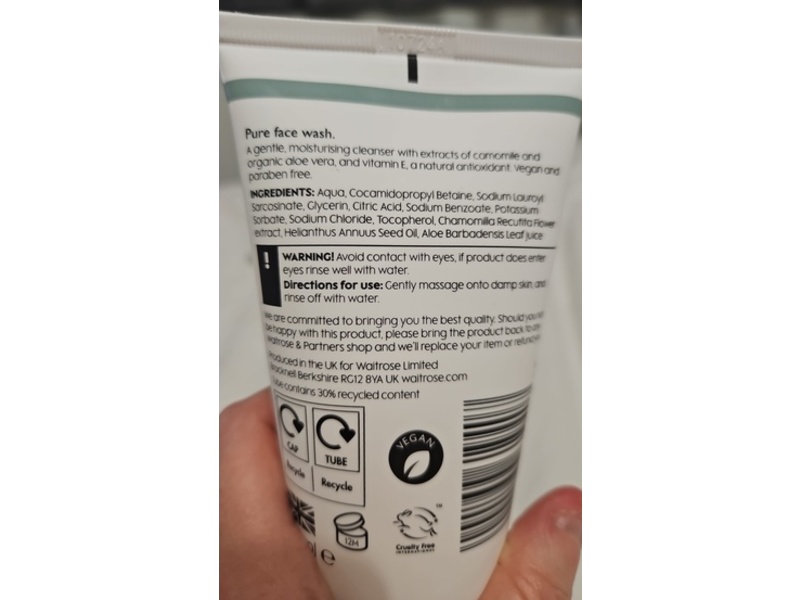 Waitrose Pure Face Wash