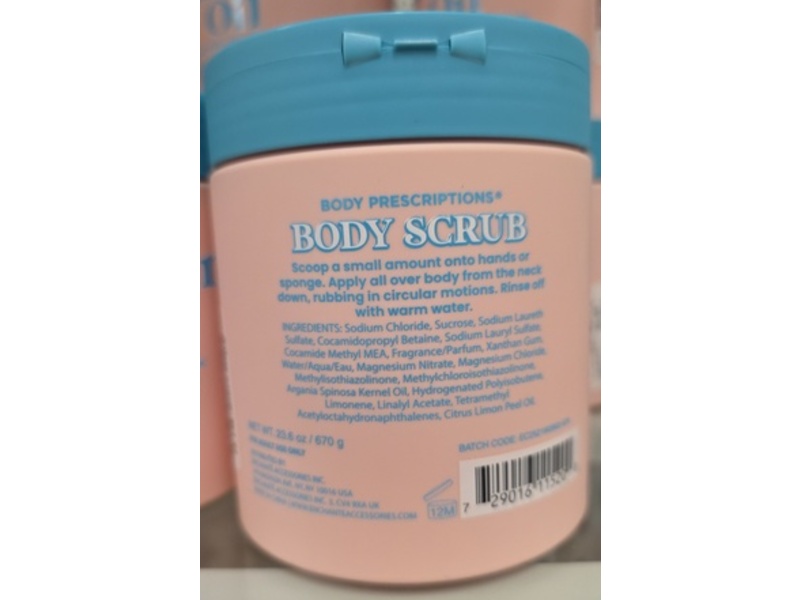 Body Prescriptions Moroccan Oil Exfoliating Body Scrub ,23.6 oz/670 g